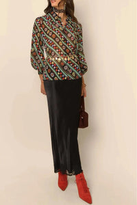 Thumbnail for Blake Top in Black Retro Stripe-Shirt-Rixo-Debs Boutique