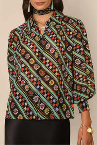 Thumbnail for Blake Top in Black Retro Stripe-Shirt-Rixo-Debs Boutique