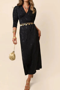 Thumbnail for Zadie Dress Leaf Heart Black-Dress-Rixo-Debs Boutique