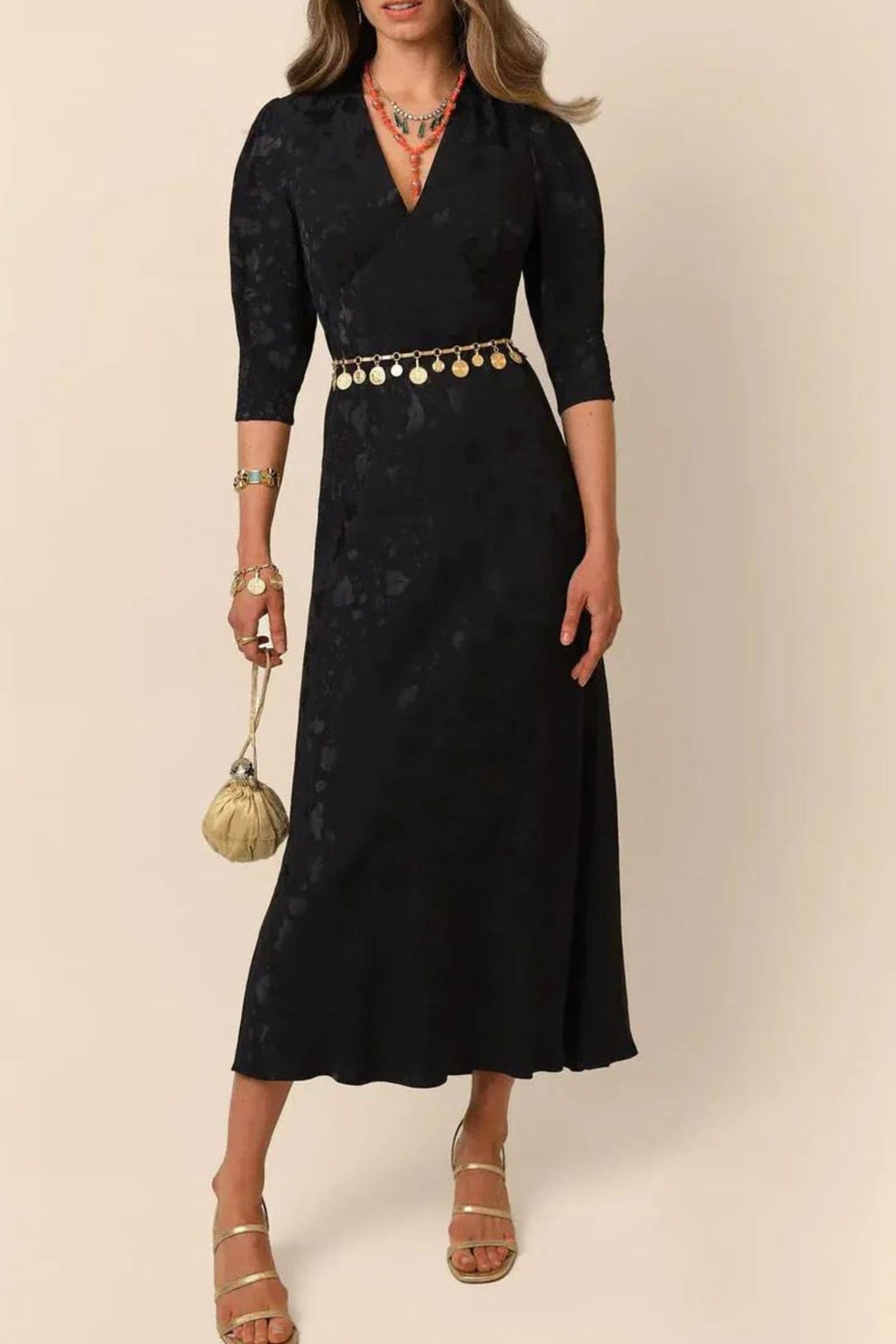 Zadie Dress Leaf Heart Black-Dress-Rixo-Debs Boutique