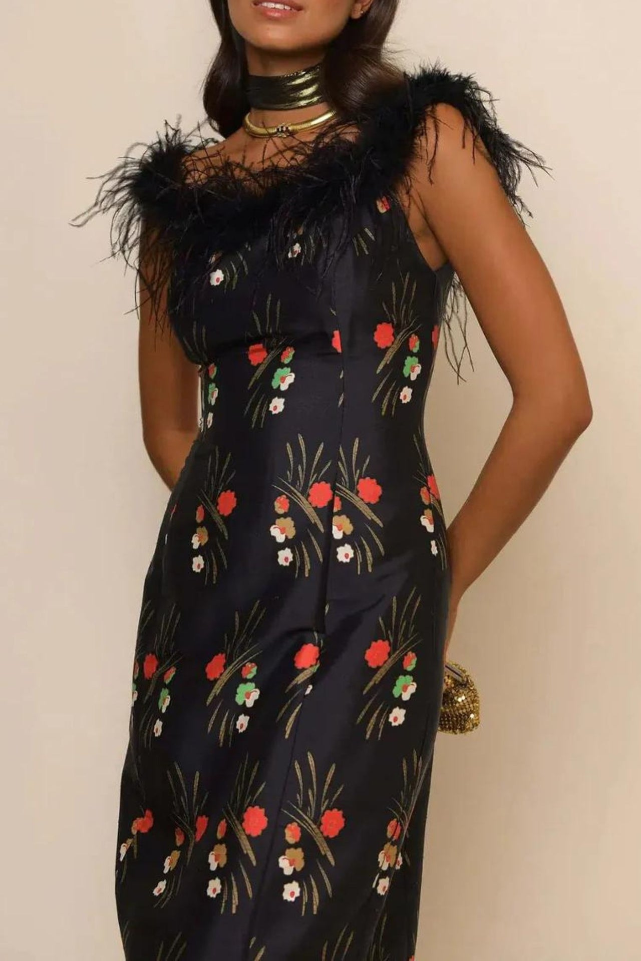 Winslett Feather Dress-Dress-Rixo-Debs Boutique