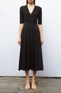 Thumbnail for Saga Interwoven Ribbon Knit skirt Noir-Skirt-Molli-Debs Boutique