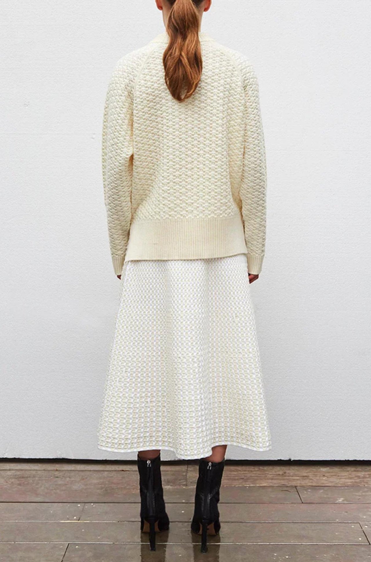 Virgil Honeycomb Knit Sweater Natural-Sweater-Molli-Debs Boutique