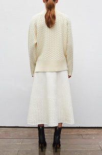 Thumbnail for Virgil Honeycomb Knit Sweater Natural-Sweater-Molli-Debs Boutique