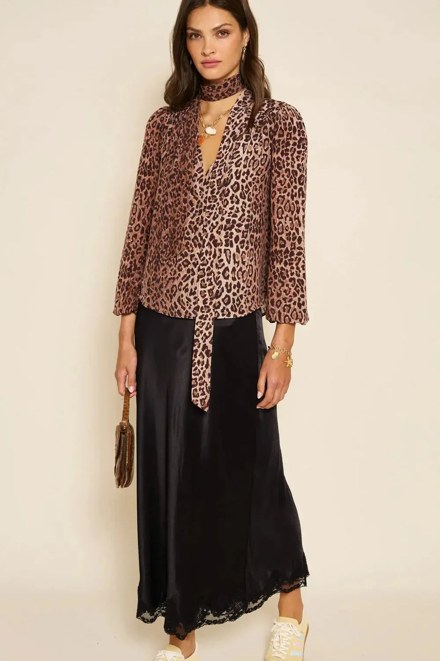 Moss Blouse Leopard-Tops-Rixo-Debs Boutique