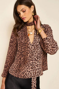 Thumbnail for Moss Blouse Leopard-Tops-Rixo-Debs Boutique