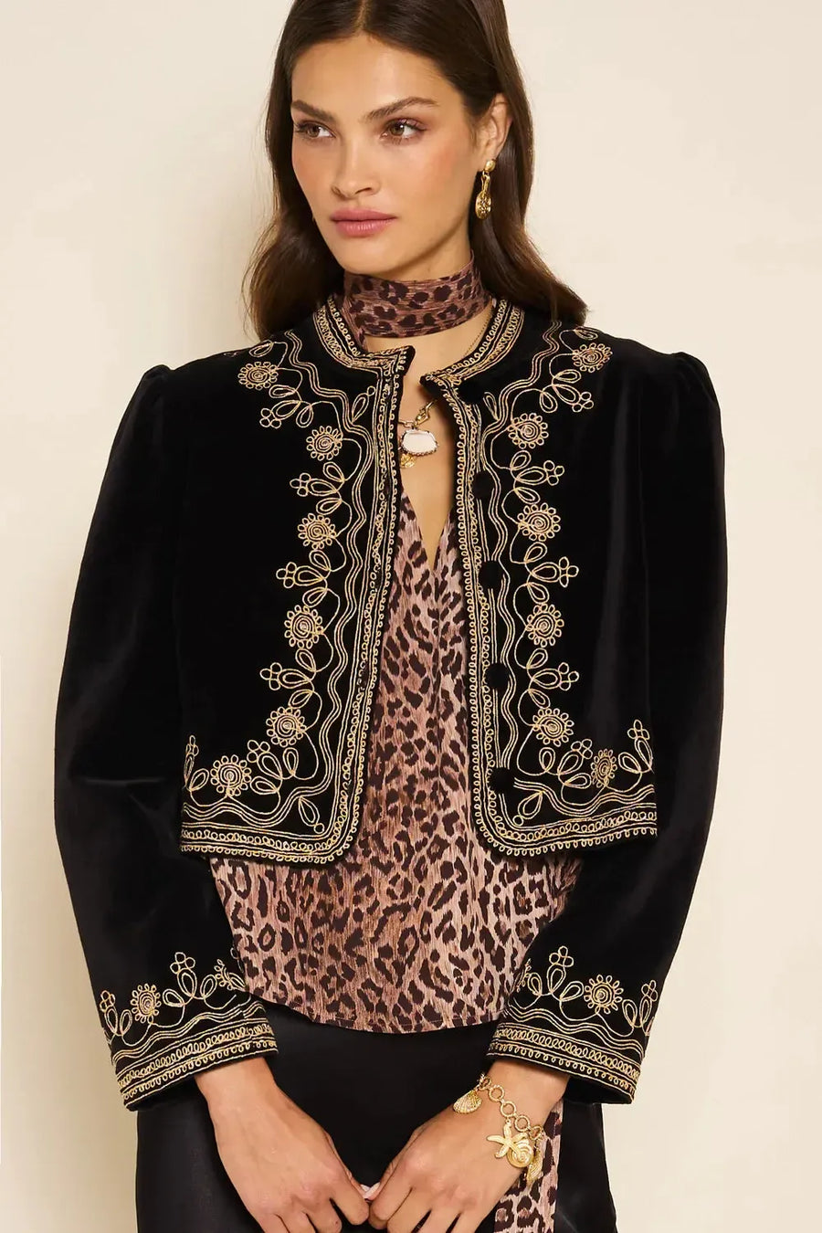 Moss Blouse Leopard-Tops-Rixo-Debs Boutique