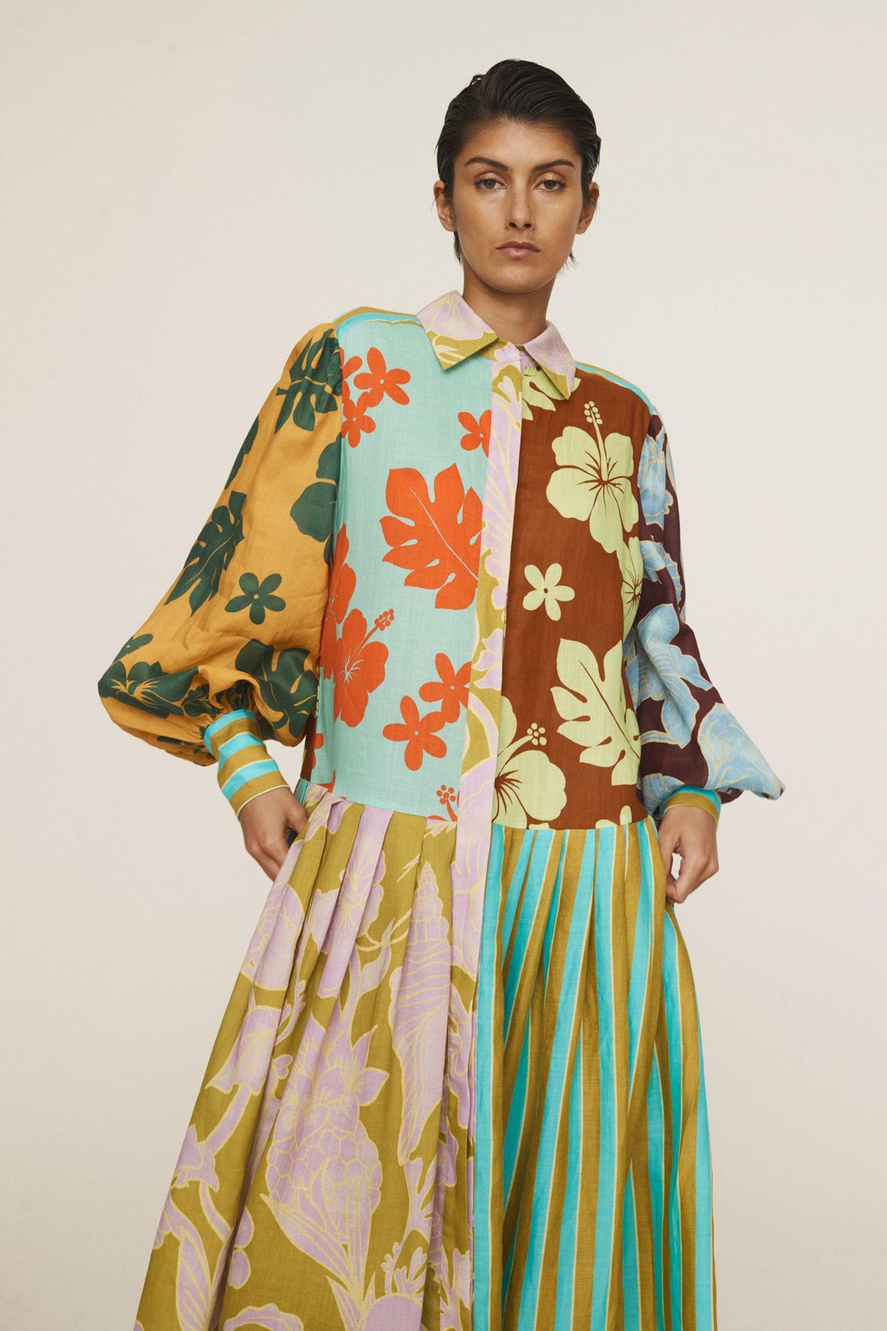 POPPY SPLICED SHIRTDRESS-Dress-Alemais-Debs Boutique