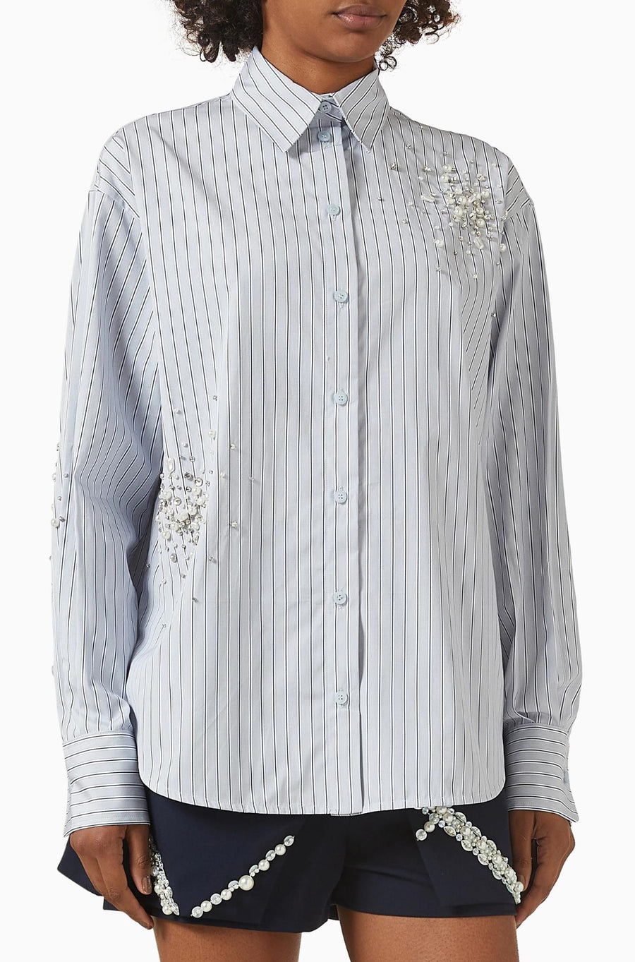 Crookd Classic Shirt Gris Perle-Tops-Des_Phemmes-Debs Boutique