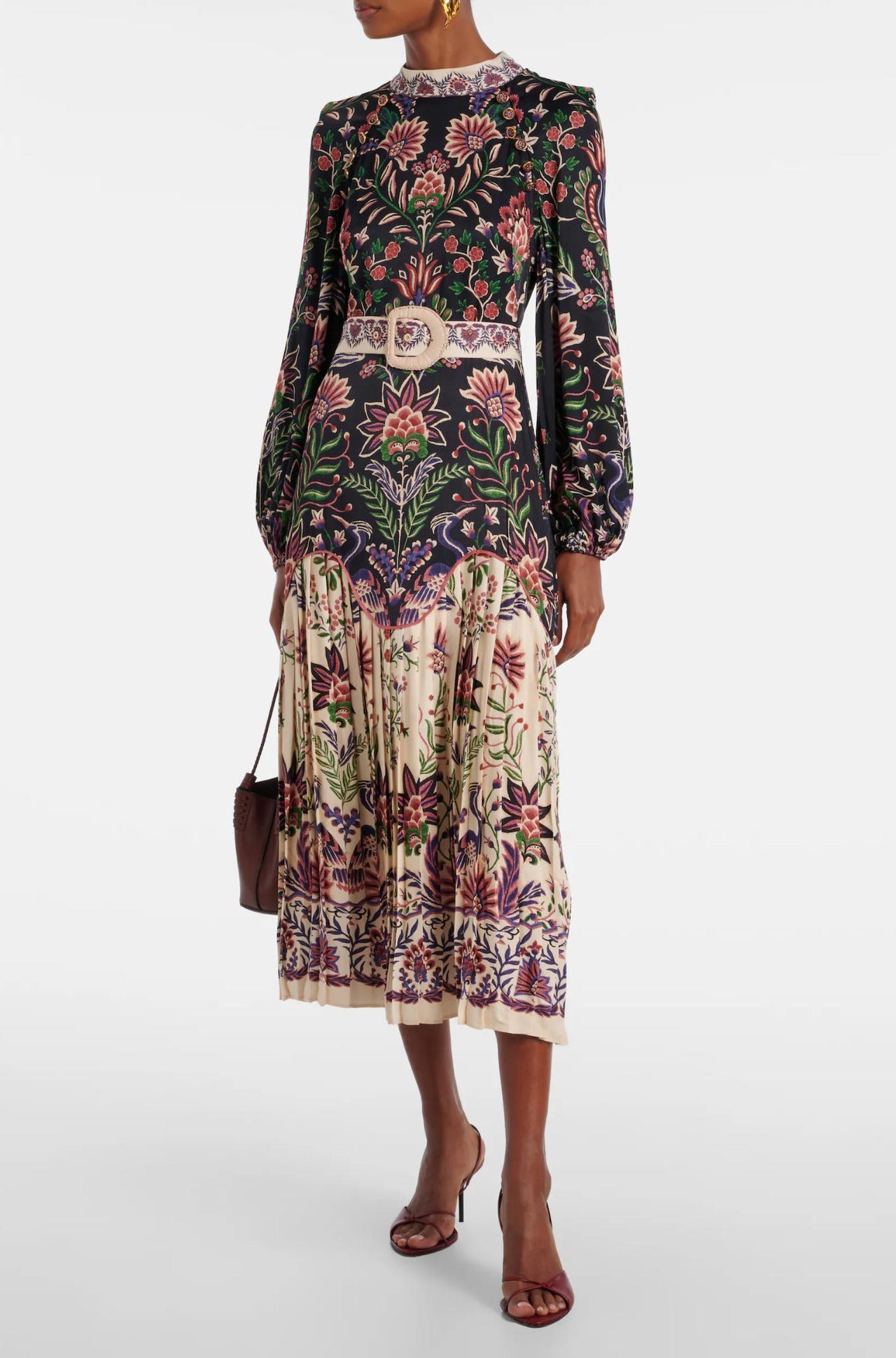 Marvelous Garden Black Midi Dress-Dresses-Farm Rio-Debs Boutique
