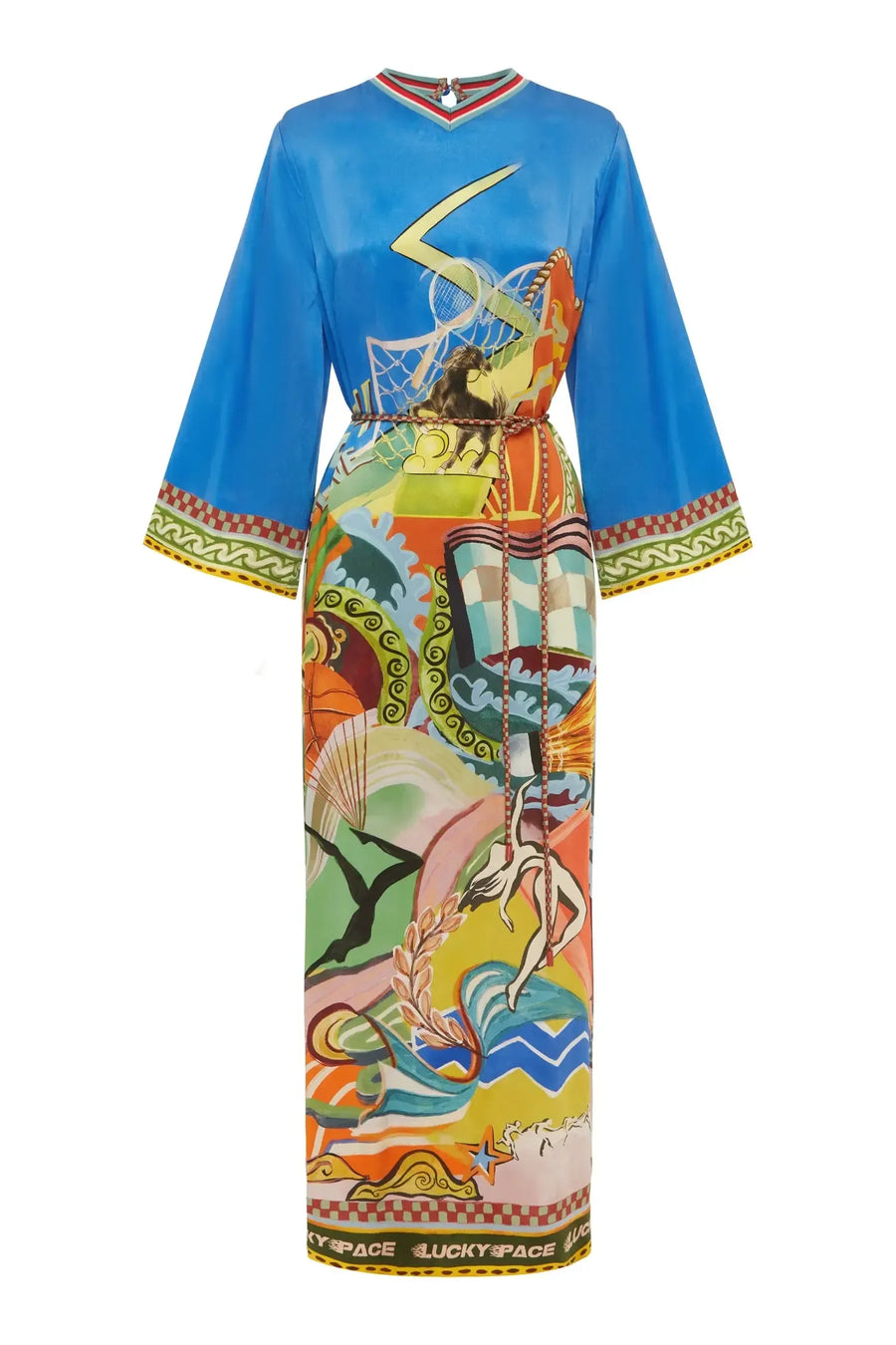 Lucky Pace Silk Midi Dress-Dresses-Alemais-Debs Boutique