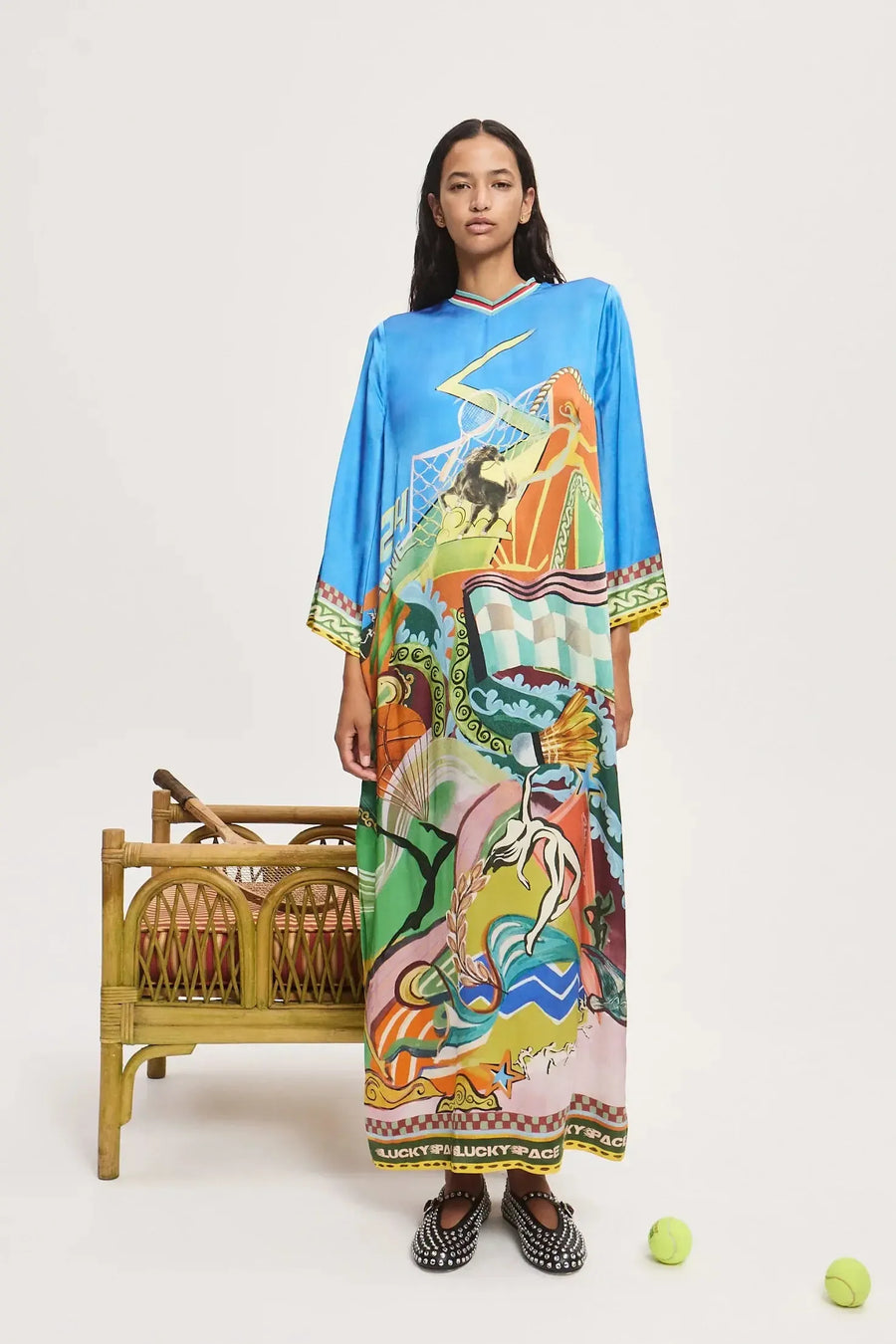 Lucky Pace Silk Midi Dress-Dresses-Alemais-Debs Boutique