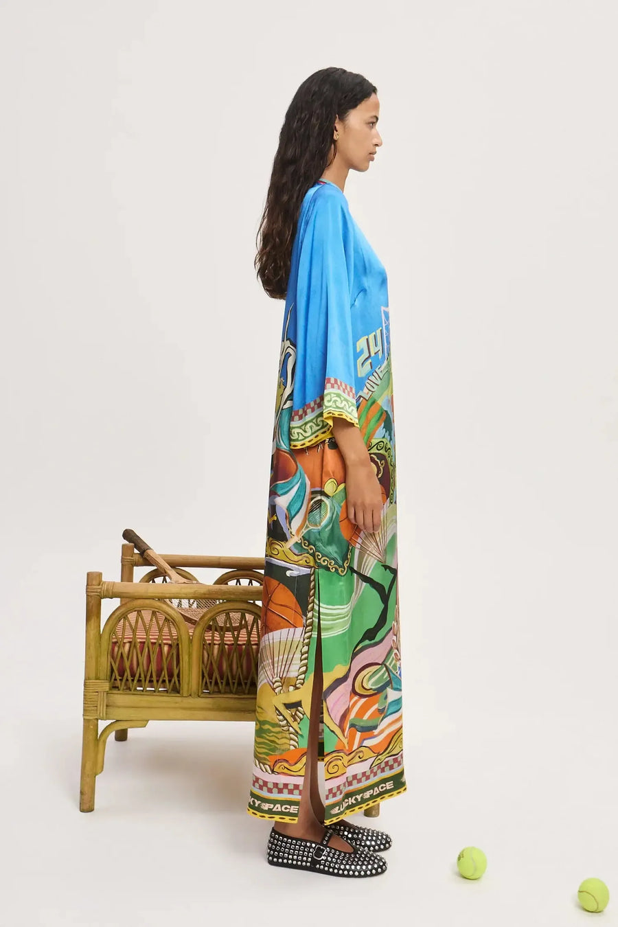 Lucky Pace Silk Midi Dress-Dresses-Alemais-Debs Boutique
