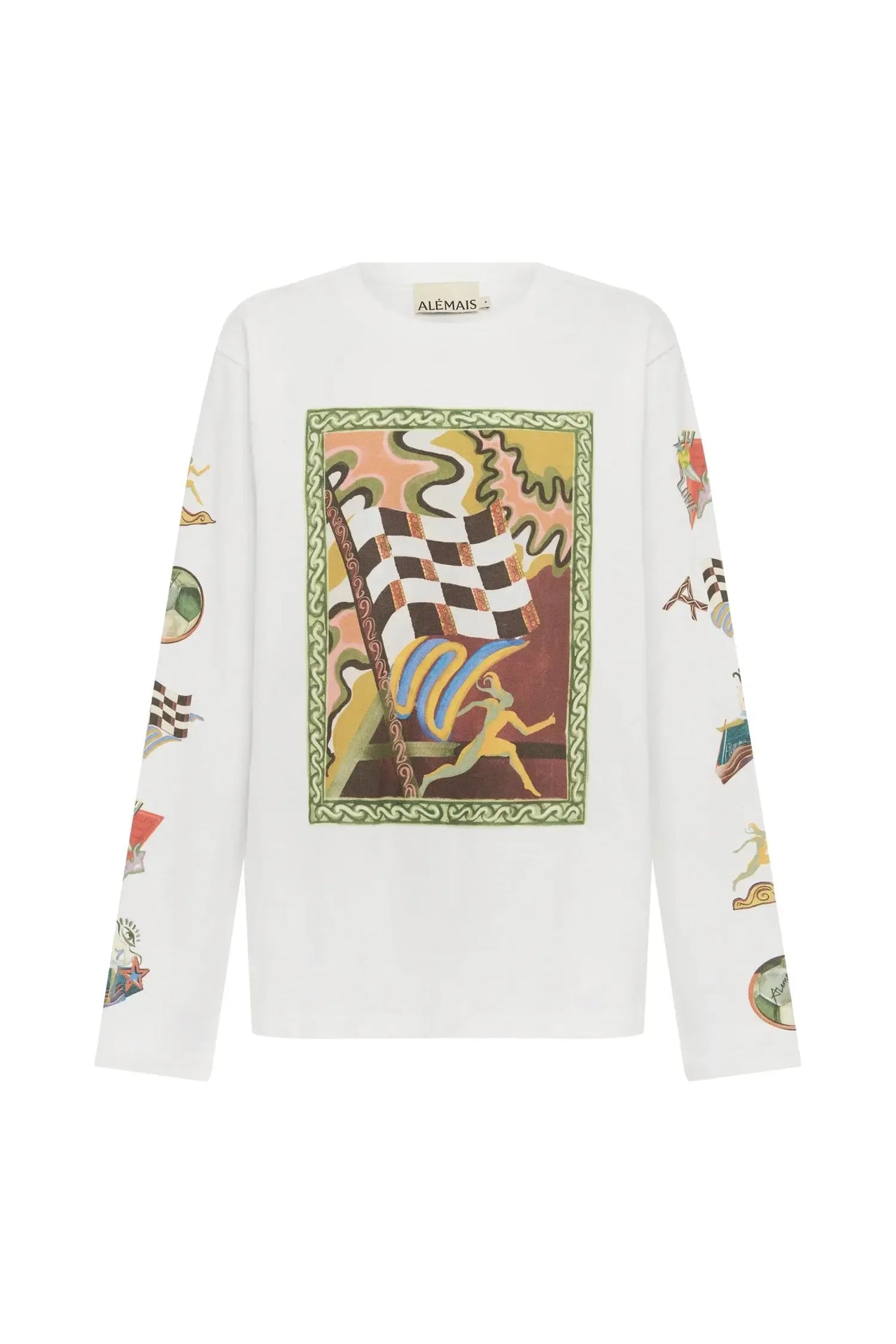 Lucky Pace Patch long Sleeve Tee-Tops-Alemais-Debs Boutique