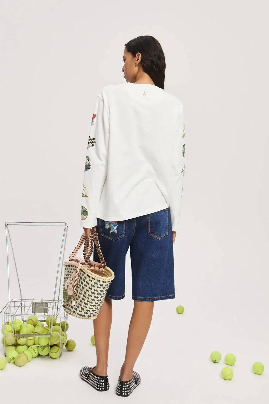 Lucky Pace Patch long Sleeve Tee-Tops-Alemais-Debs Boutique