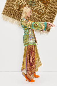 Thumbnail for CLEMENZA SPLICED SILK SHIRT-Tops-Alemais-Debs Boutique