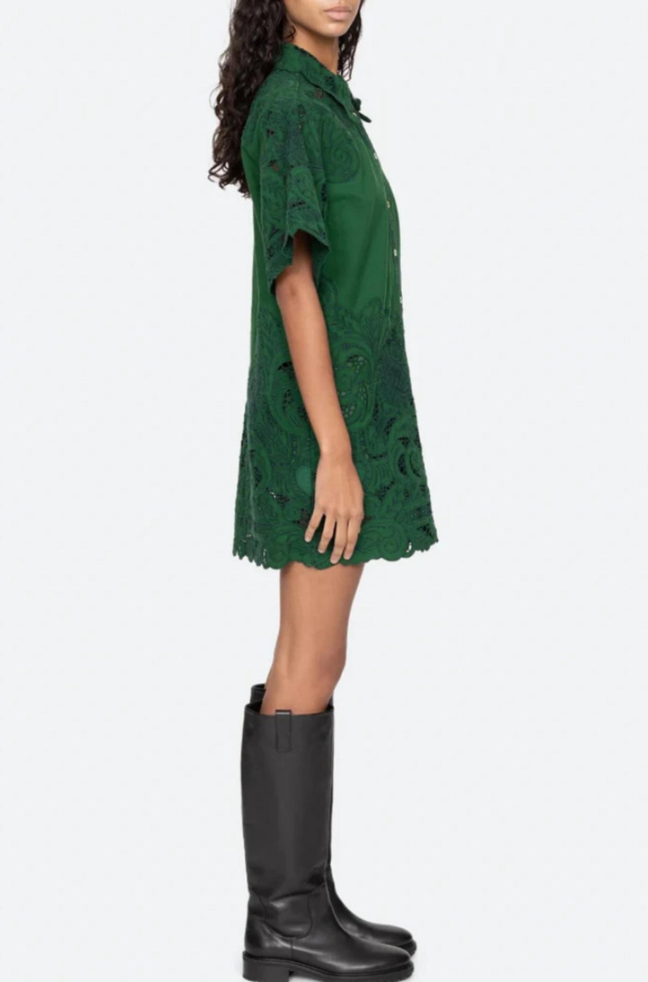 Ceci Embroidery Shirtdress reen-Dress-Sea New York-Debs Boutique