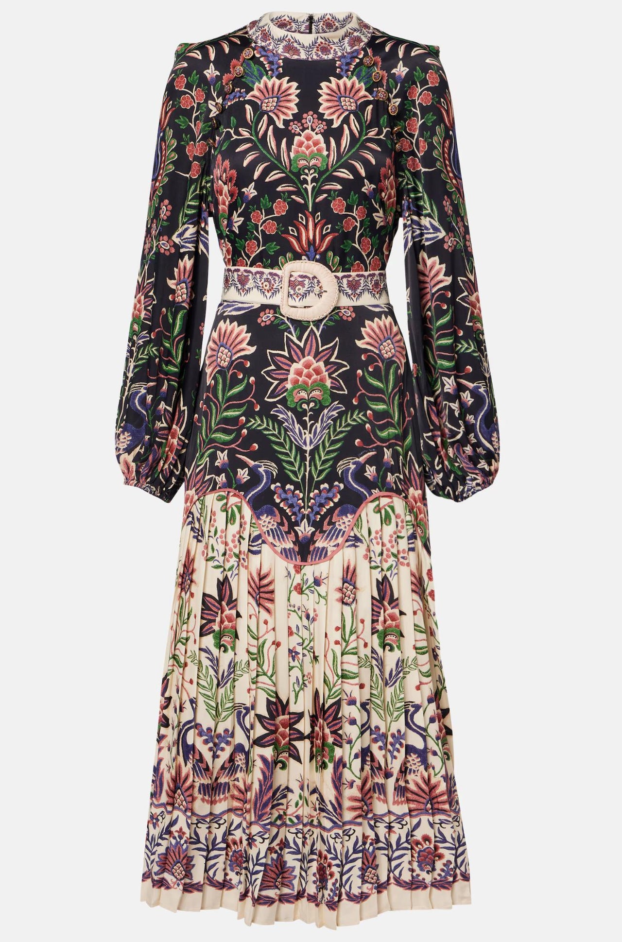 Marvelous Garden Black Midi Dress-Dresses-Farm Rio-Debs Boutique