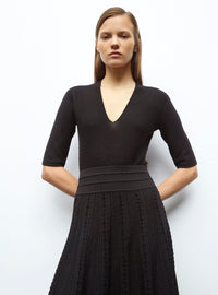 Thumbnail for Saga Interwoven Ribbon Knit skirt Noir-Skirt-Molli-Debs Boutique