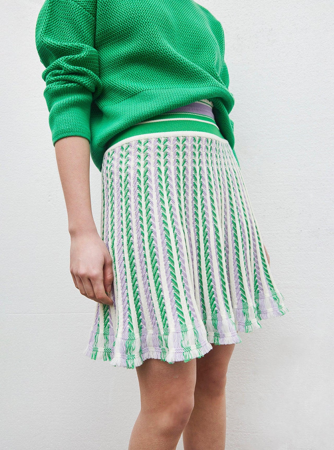 Paris cropped wavy knit sweater-Sweater-Molli-Debs Boutique