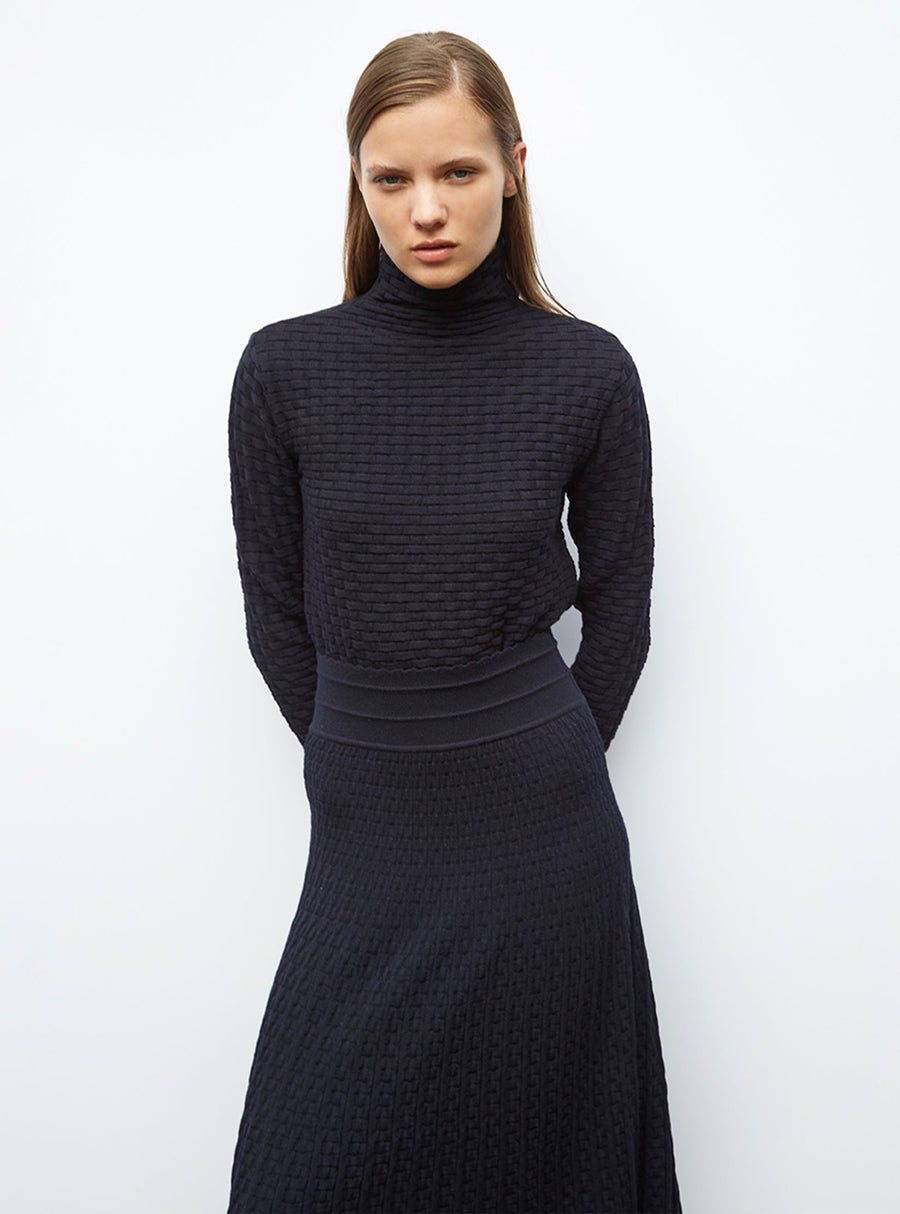 Touareg fine cane knit top nuit-Top-Molli-Debs Boutique