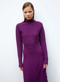Thumbnail for Touareg Delicate Braid Stitch Knit Top-Top-Molli-Debs Boutique