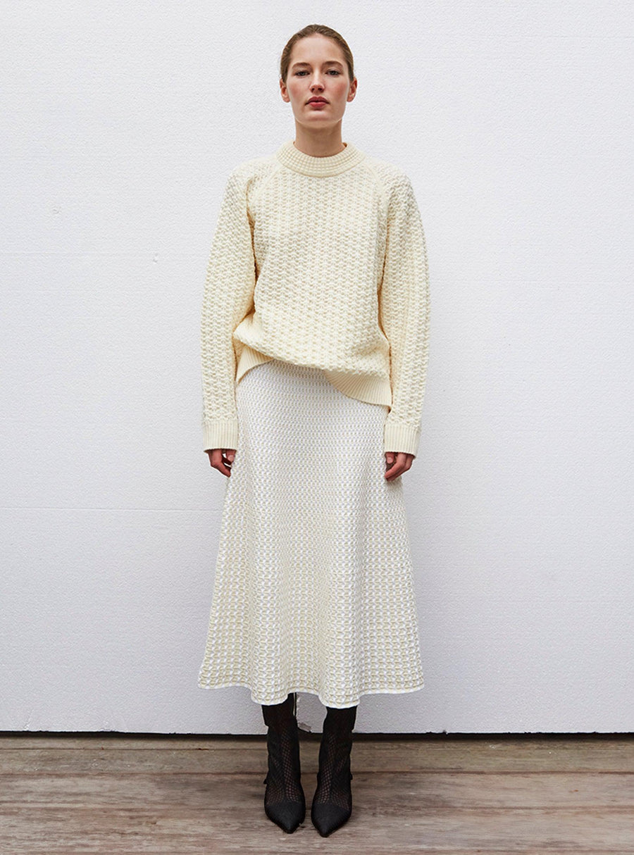 Virgil Honeycomb Knit Sweater Natural-Sweater-Molli-Debs Boutique