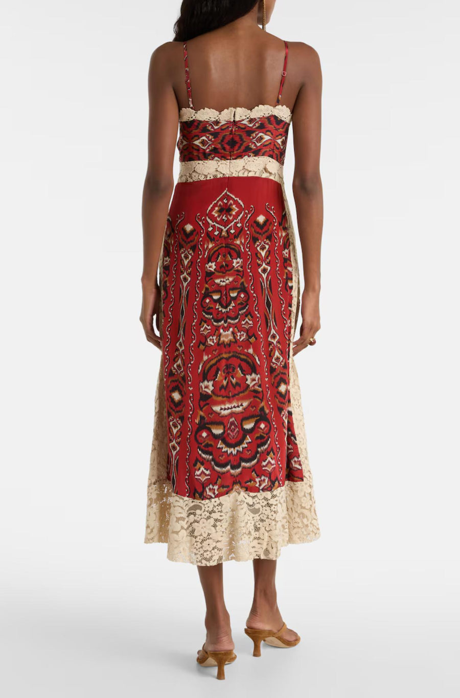 Ainika Pineapple Ikat Sand Midi Dress-Dresses-Farm Rio-Debs Boutique