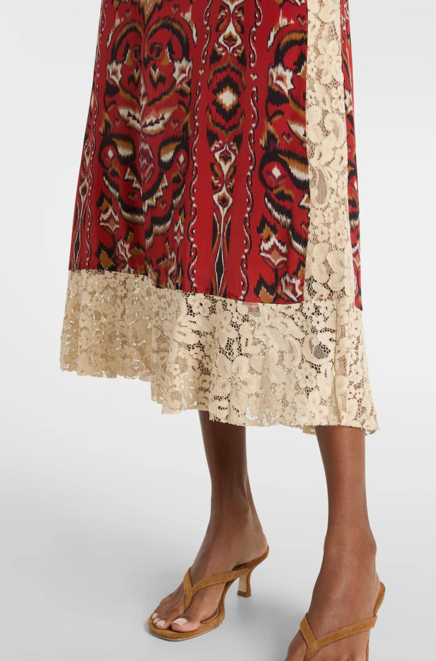 Ainika Pineapple Ikat Sand Midi Dress-Dresses-Farm Rio-Debs Boutique