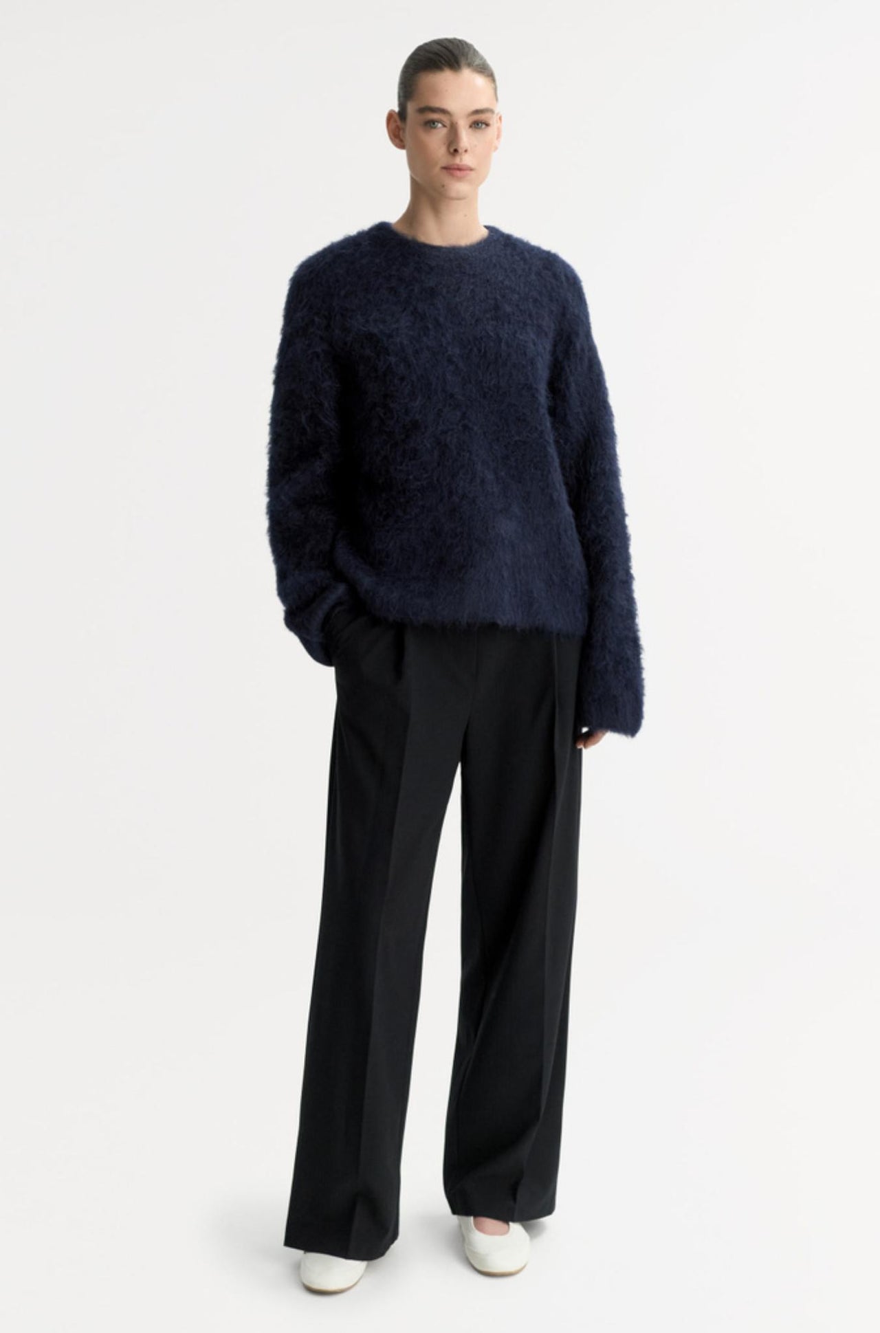 Alpaca Crewneck-Sweaters & Cardigans-Soft Goat-Debs Boutique