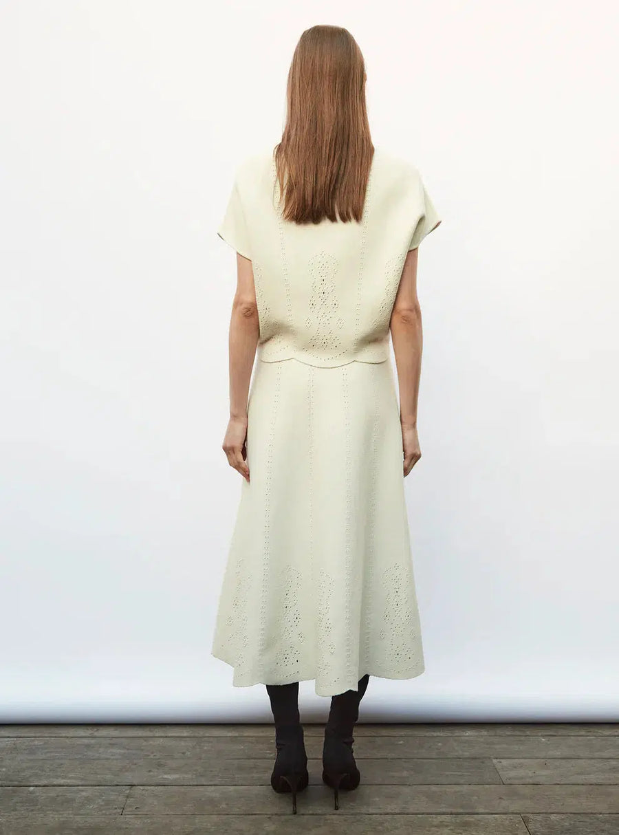 BISCOTTE Scalloped Knit Long Skirt-Skirt-Molli-Debs Boutique