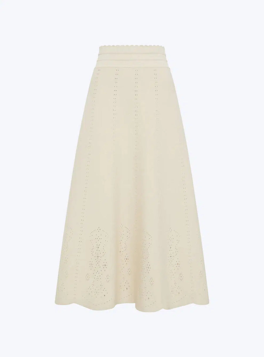 BISCOTTE Scalloped Knit Long Skirt-Skirt-Molli-Debs Boutique