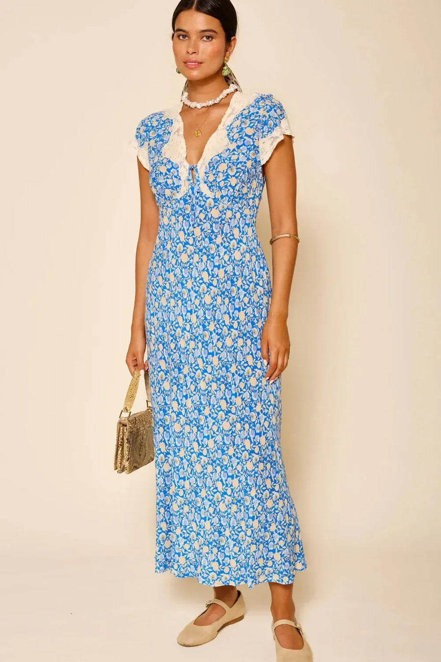 Amari Dress Shell Pansy Indigo-Dress-Rixo-Debs Boutique