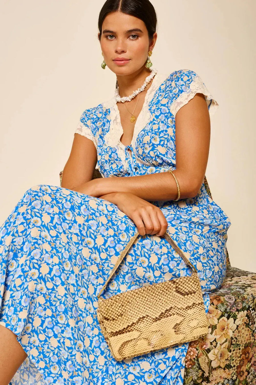 Amari Dress Shell Pansy Indigo-Dress-Rixo-Debs Boutique