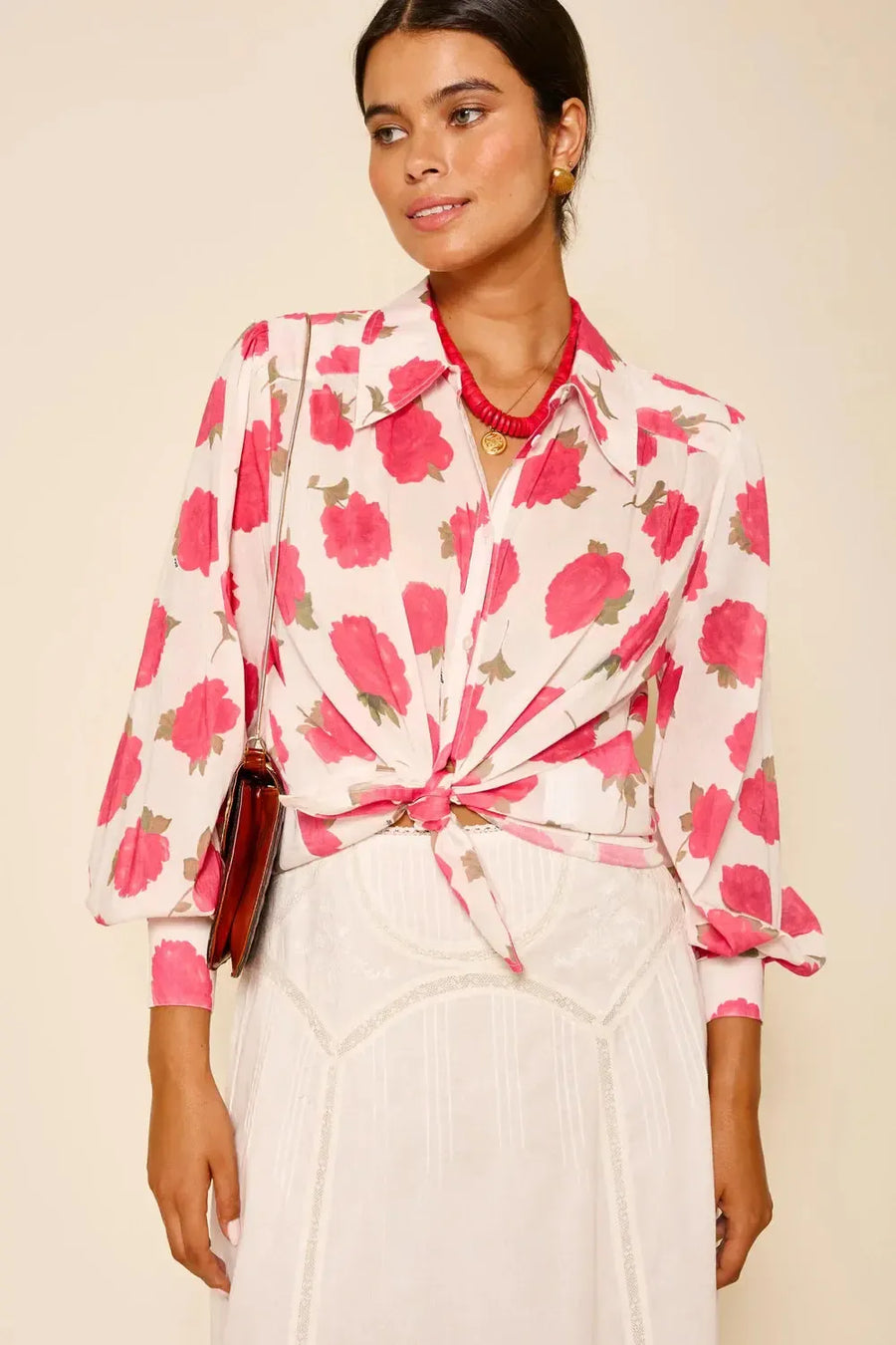 Blake Top Vintage Rose Ivory-Tops-Rixo-Debs Boutique