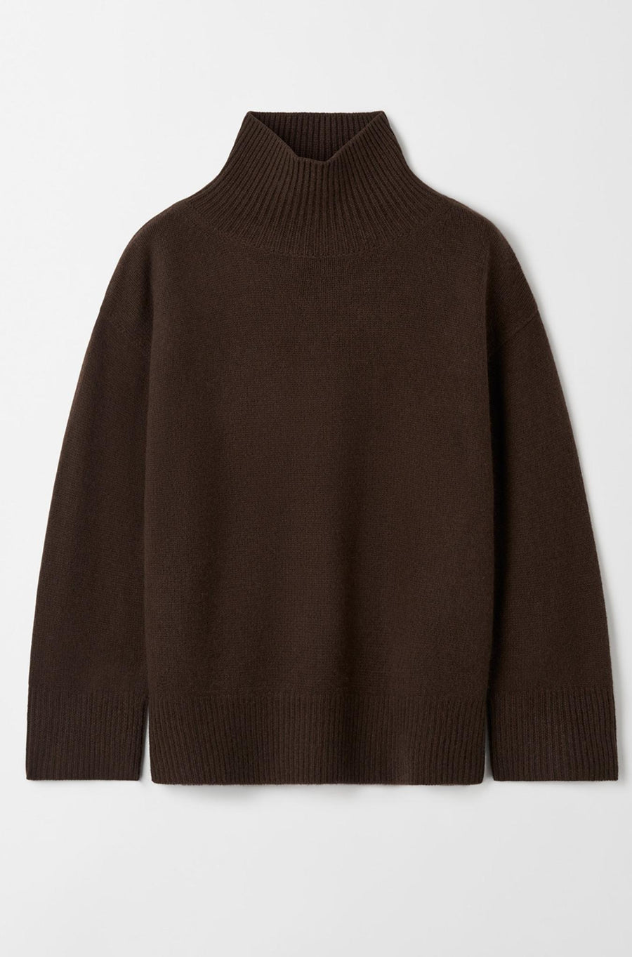 Boyfriend turtleneck Mocha-Sweaters & Cardigans-Soft Goat-Debs Boutique