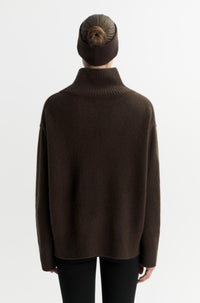 Thumbnail for Boyfriend turtleneck Mocha-Sweaters & Cardigans-Soft Goat-Debs Boutique
