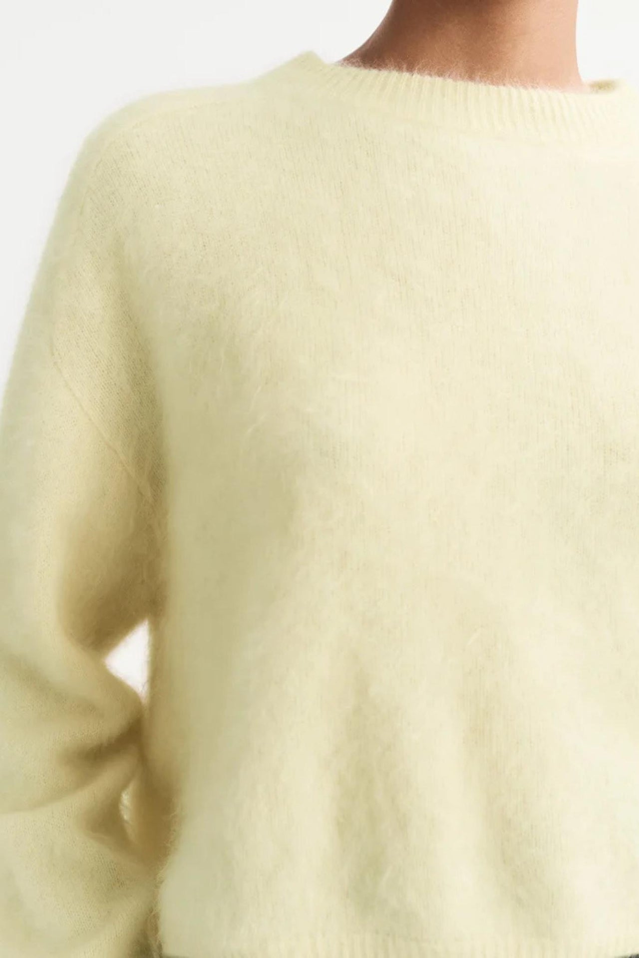 Brushed Crewneck Lemon-Sweaters & Cardigans-Soft Goat-Debs Boutique