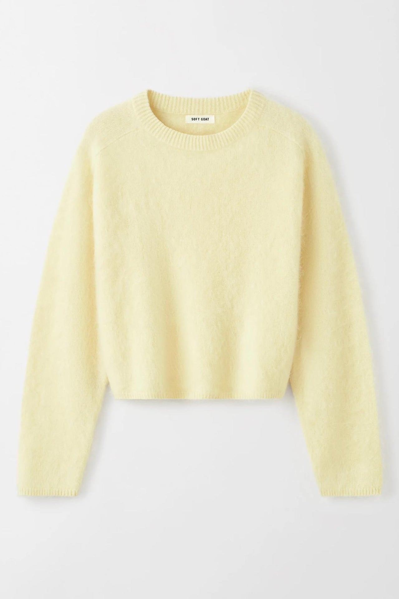Brushed Crewneck Lemon-Sweaters & Cardigans-Soft Goat-Debs Boutique