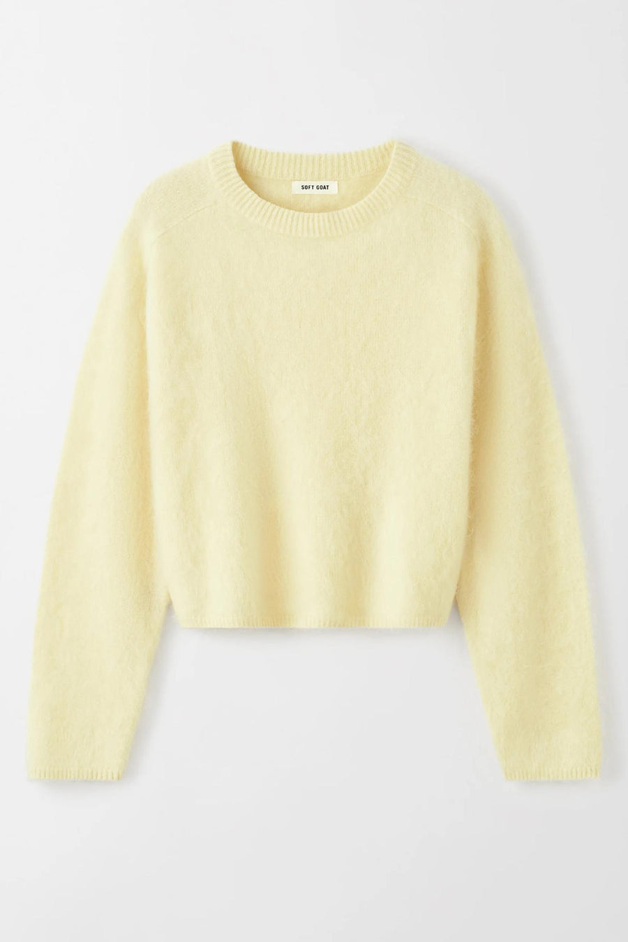 Brushed Crewneck Lemon-Sweaters & Cardigans-Soft Goat-Debs Boutique