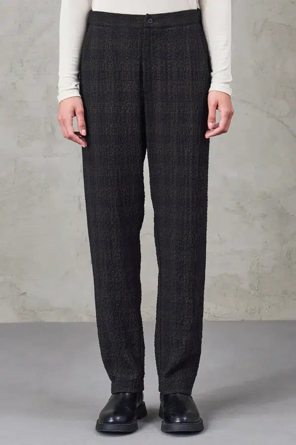 C121 SLIM CHECK PANT 06-Pant-Transit-Debs Boutique