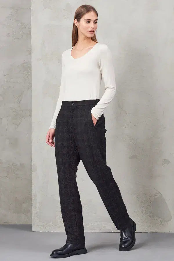 C121 SLIM CHECK PANT 06-Pant-Transit-Debs Boutique