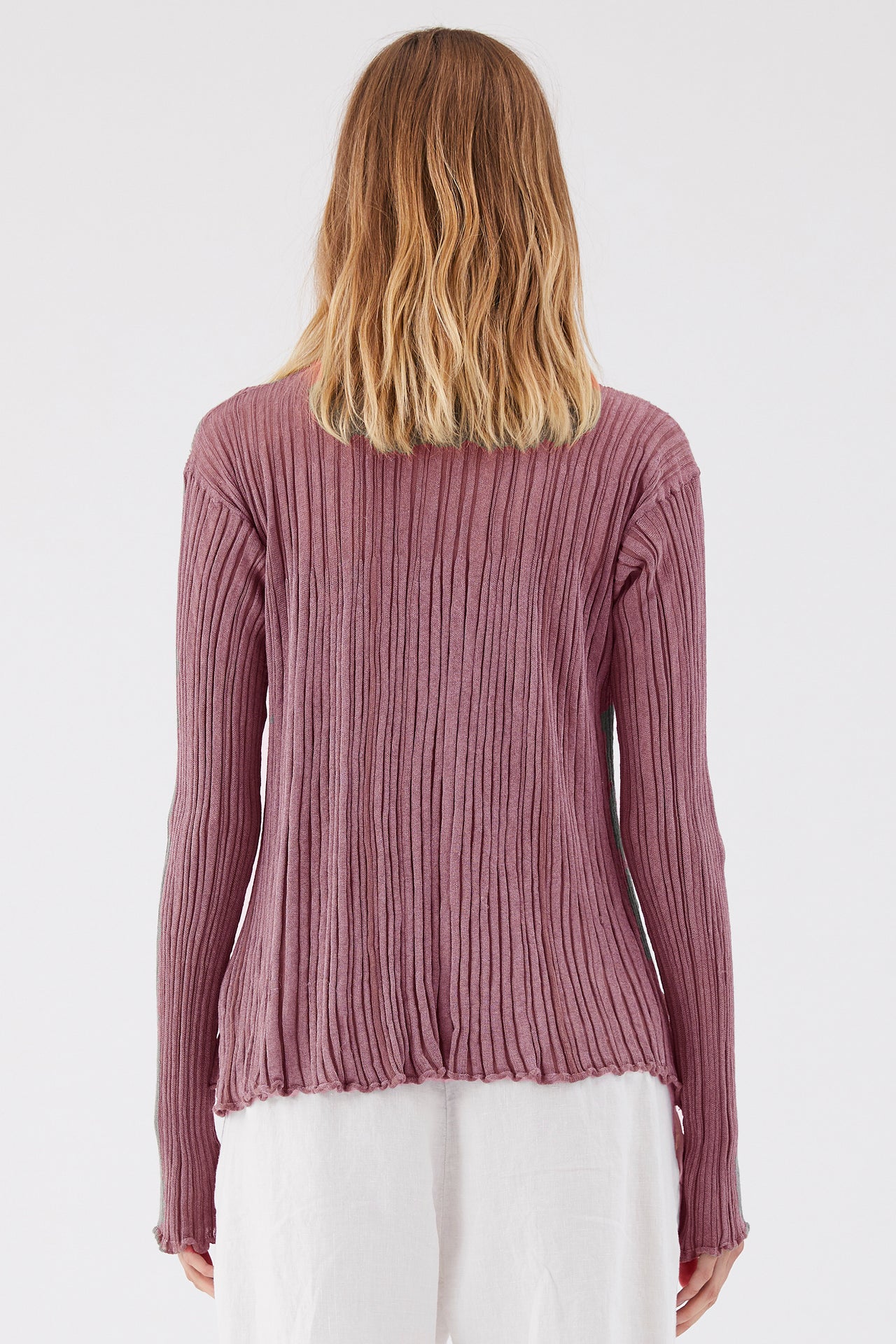 PLISSE CARDIGAN ROSE-CARDIGAN-Transit-Debs Boutique