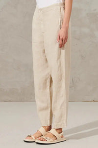Thumbnail for LINEN SLIM PANT PEARL GREY-PANT-Transit-Debs Boutique