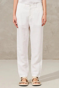 Thumbnail for LINEN SLIM PANT WHITE-PANT-Transit-Debs Boutique