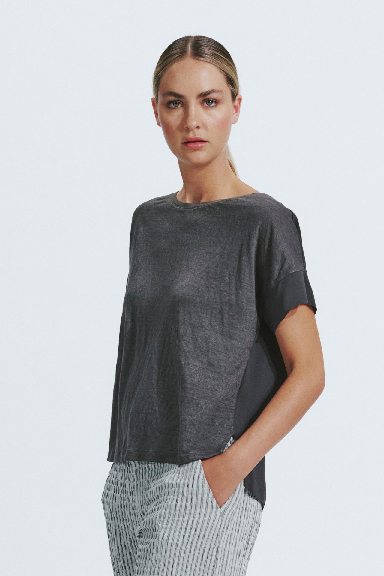 Linen Box Tee-Tops-Transit-Debs Boutique