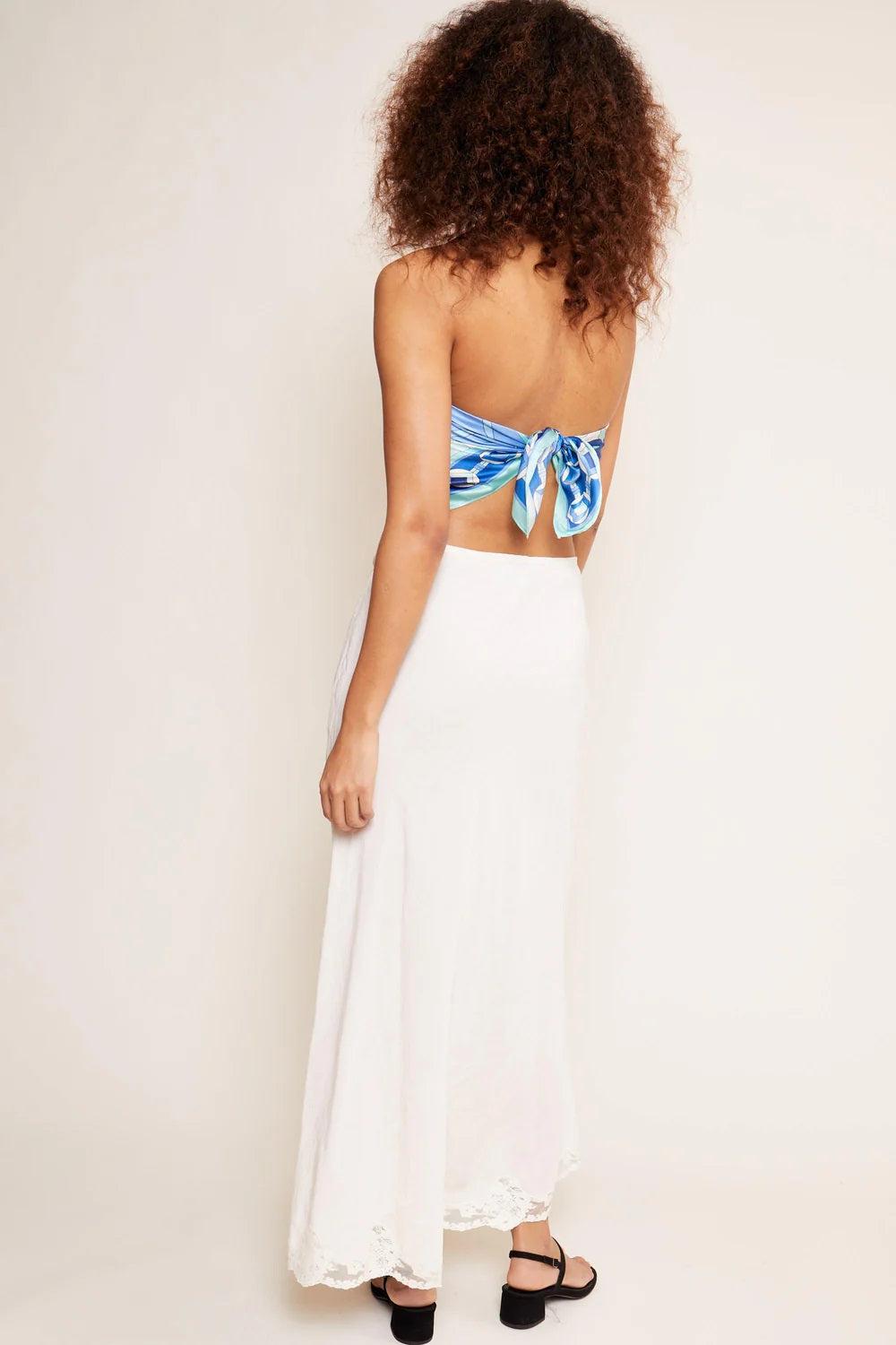 CRYSTAL SKIRT CREAM-SKIRT-RIXO-Debs Boutique