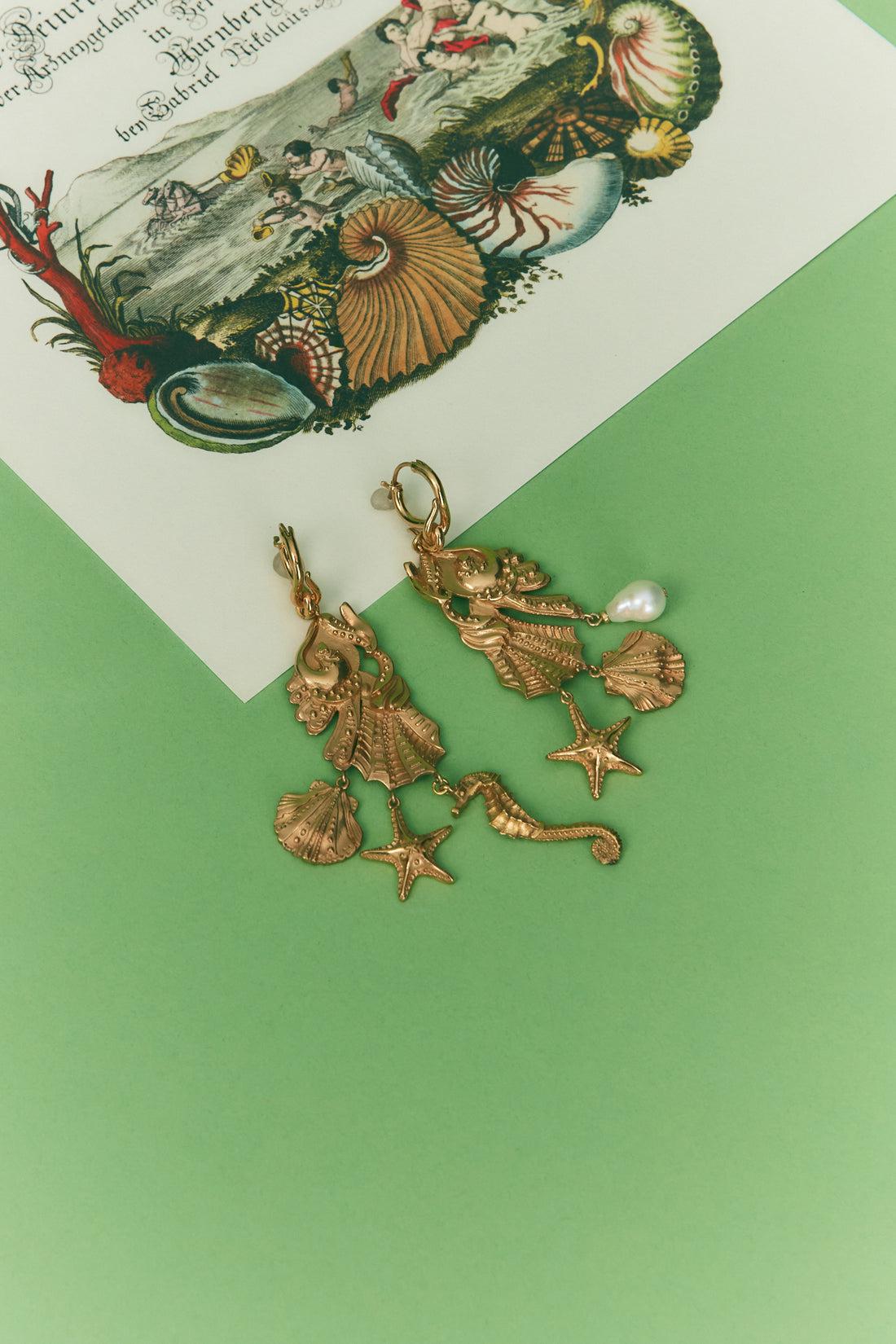 CURIO SEA CHARM EARRINGS-EARRINGS-ALEMAIS-Debs Boutique