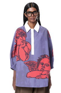 Thumbnail for Cupid Polo Batwing Shirt-Tops-Dhruv Kapoor-Debs Boutique