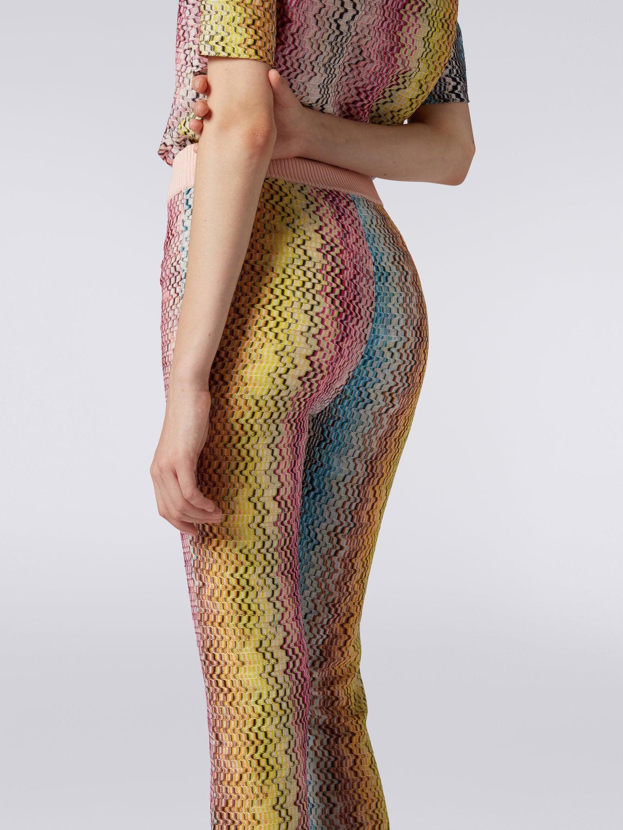 Viscose flared trousers with multicoloured Greek fret print-Pant-Missoni-Debs Boutique